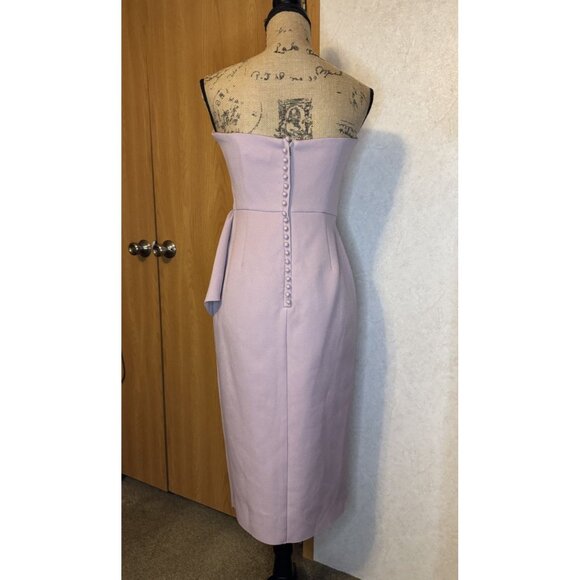 ELLIAT Reception Ruffle Midi Dress Lilac Pink Structured Formal Party S/M READ - Picture 3 of 12